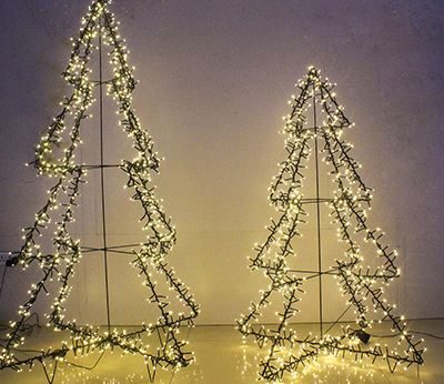 arbre lumineux en grappe, hauteur 120 cm 150 cm 180 cm, blanc chaud DD-3003